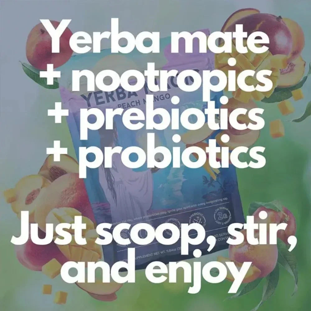 YERMA MAGIC Poudre de Yerba Mate instantanée - Soutient l'énergie et la santé intestinale