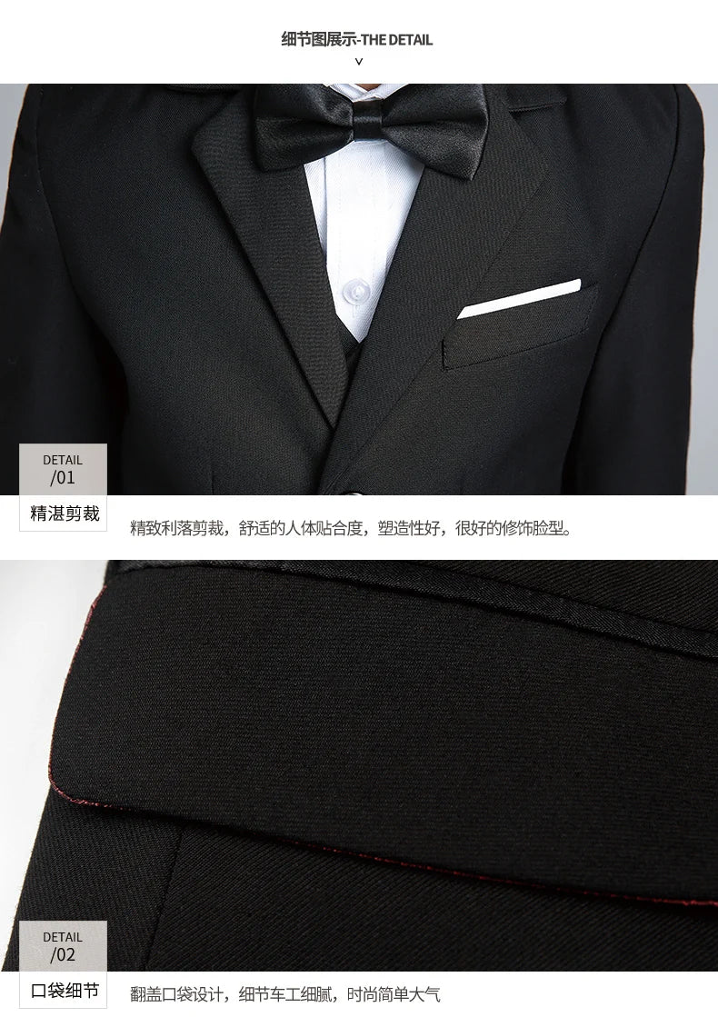 Formal suit for boys, for weddings, white party blazer, trousers, christening outfit, children's suit, prom tuxedo set for men and teenagers