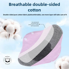 Coussinets d'incontinence réutilisables pour adultes, 3/5 pièces, tissu menstruel, tampons souples antidérapants, doublures de culottes lavables, tampon d'hygiène féminine