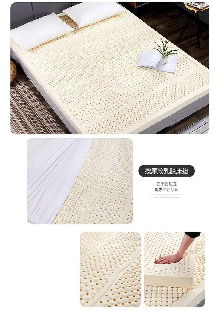 Matelas en latex naturel 100% thaïlandais, liquide, pour la maison, simple, double, avec housse, King Queen Twin, pleine taille