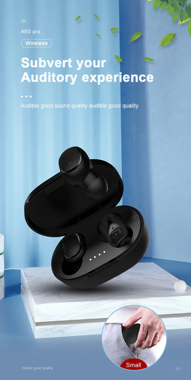 TWS A6S casque sans fil écouteurs Bluetooth casque Sport stéréo Bluetooth écouteurs pour iPhone 15 Huawei Xiaomi Redmi téléphones