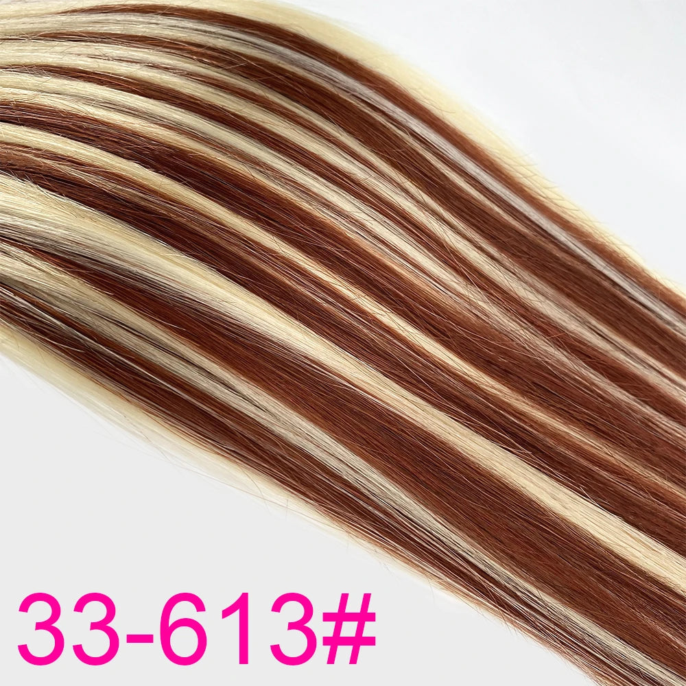 613 Straight Human Hair Bundles, No Weft, 100% Virgin, Highlighting Original Russian Natural Unprocessed Blonde Loose Extensions
