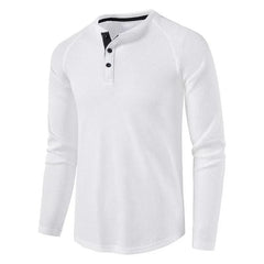 Nouveaux T-Shirts pour hommes pour l'automne et l'hiver, sous-vêtements à manches longues de couleur unie pour hommes européens et américains, chemises Henry pour hommes