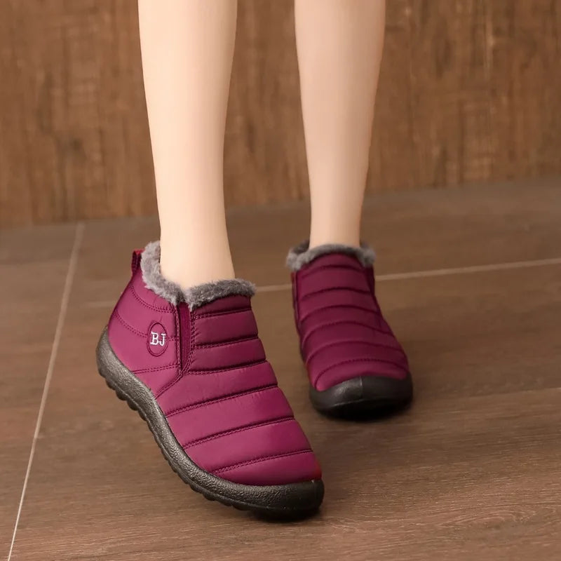 Chaussures de neige chaudes imperméables et antidérapantes pour femmes, chaussures de randonnée basses confortables