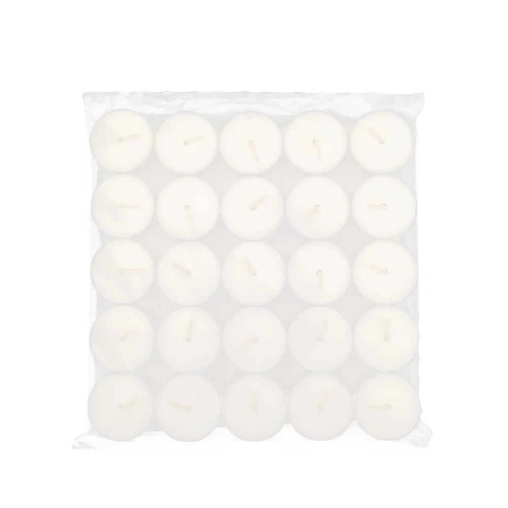Bougies chauffe-plat en cire de paraffine naturelle, 50 pièces, bougies votives non parfumées sans fumée pour fête de mariage, noël, nouvel an