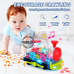 Train électrique jouet pour enfants tout-petits Train rampant avec son léger musique jouets éducatifs précoces jouets de Train pour enfants jouets pour bébés