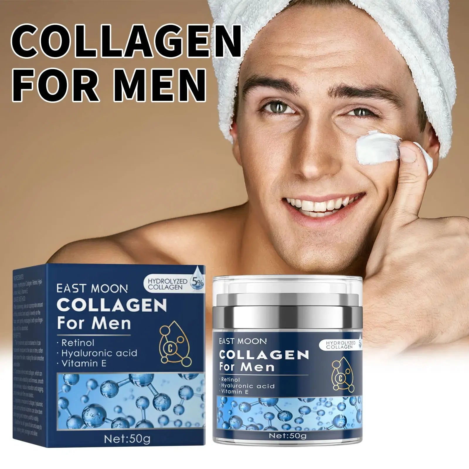 Crème pour le visage au rétinol pour hommes, raffermissante, Lifting du cou, estompe les ridules, Anti-poches, hydratante, nourrissante, produit pour la peau du visage