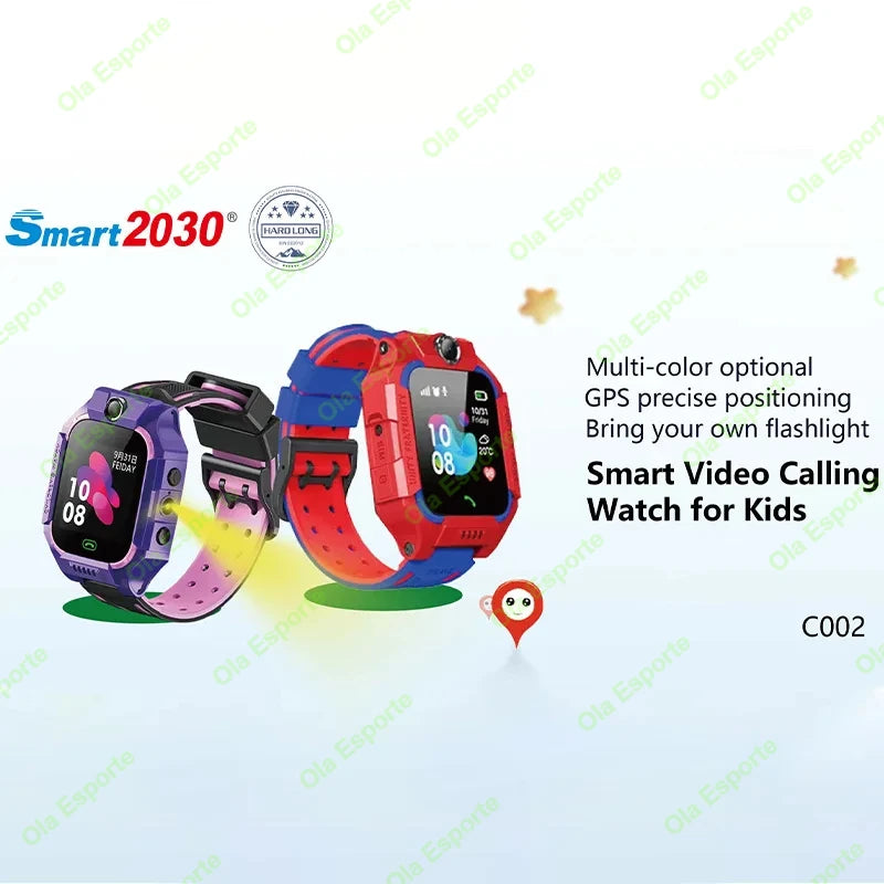 Enfants montre intelligente 2G SOS GPS localisation carte Sim appel montre intelligente caméra montre étanche cadeau pour Ios Android enfants cadeaux 2025
