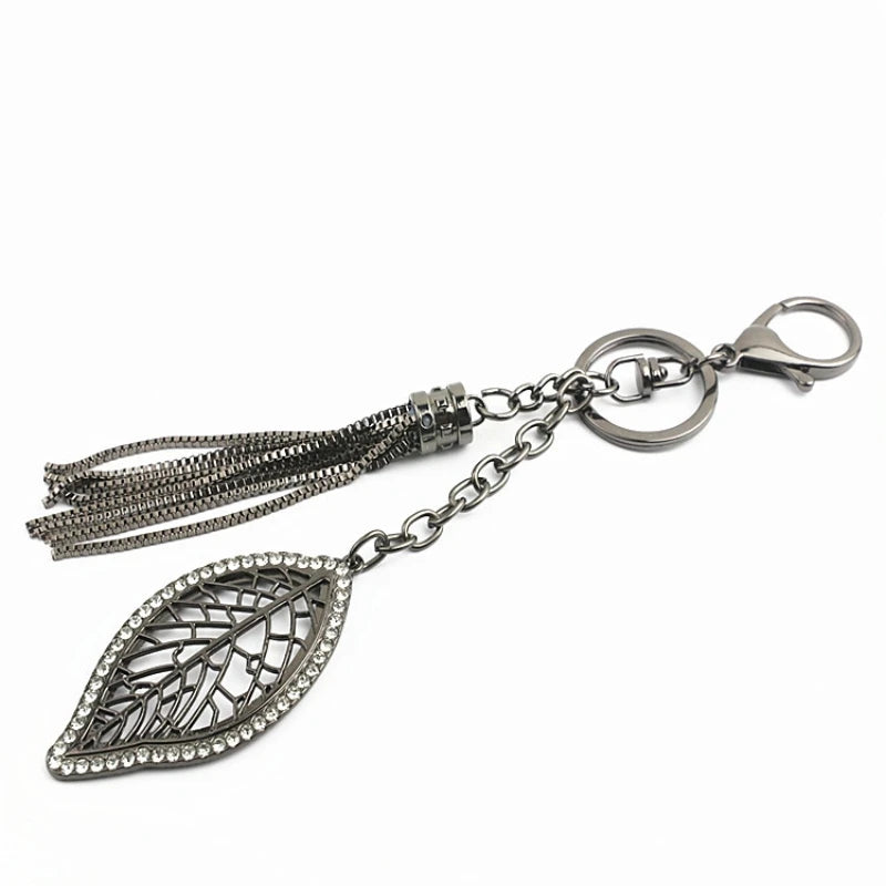 Accessoires en métal, bijoux en métal, porte-clés, pendentif feuille, petits ornements suspendus, accessoires de quincaillerie pour vêtements