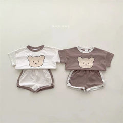 Ensemble de vêtements pour enfants, T-shirt et Short pour garçons et filles, 2 pièces, vêtements d'été à manches courtes pour bébés, costume confortable