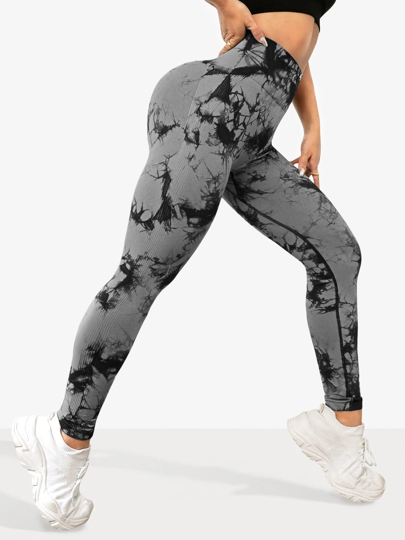 Pantalon de Yoga sans couture pour femmes, teinture par nouage, taille haute, doux et confortable, vêtements de sport, Leggings d'entraînement, collants