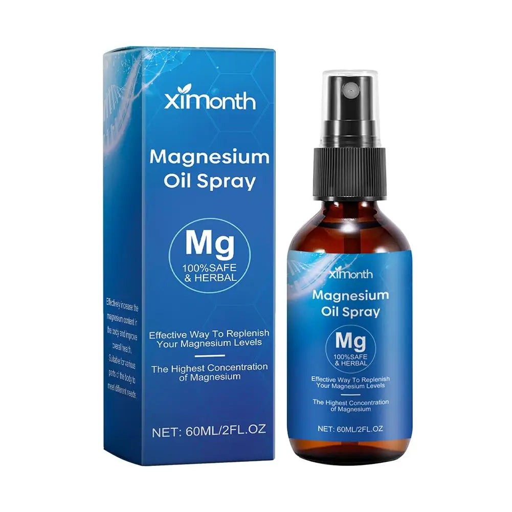 Spray d'huile essentielle de magnésium 5X, adoucit et lisse la peau pour le dominisme et un meilleur sommeil pour tous les âges