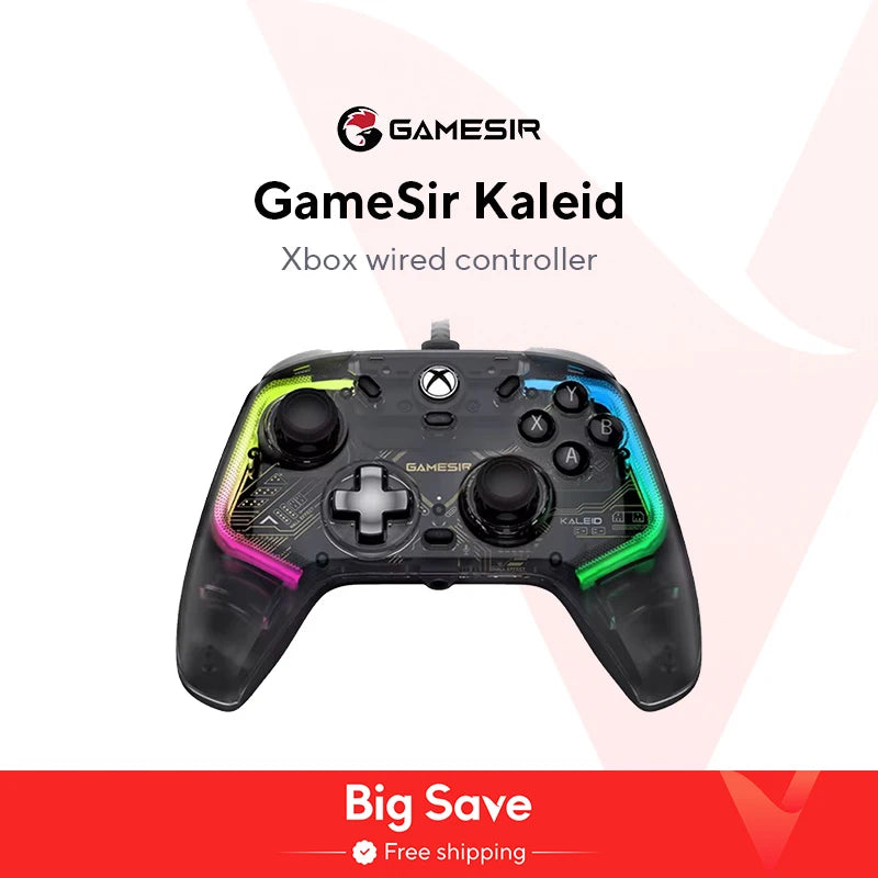 Manette de jeu filaire délibérément GenerKaleid pour Xbox Series X, Xbox Series S, console de jeu Xbox One, manette à effet Hall