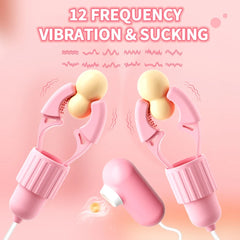 Stimulateur de mamelon sensible avec vibration – Appareil de plaisir à double action pour le bien-être et le massage intimes des femmes