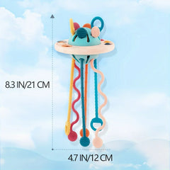 Jouets sensoriels Montessori pour tout-petits de 6 à 18 mois, jouet d'activité UFO en Silicone de qualité alimentaire, jouets de voyage Fidget