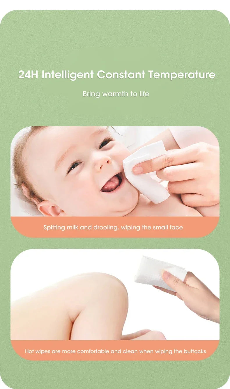 Chauffe-lingettes humides pour bébé, avec affichage LED, distributeur de serviettes humides, Portable, USB, chauffe-lingettes pour bébé, boîte chauffante pour serviettes, maison/voiture