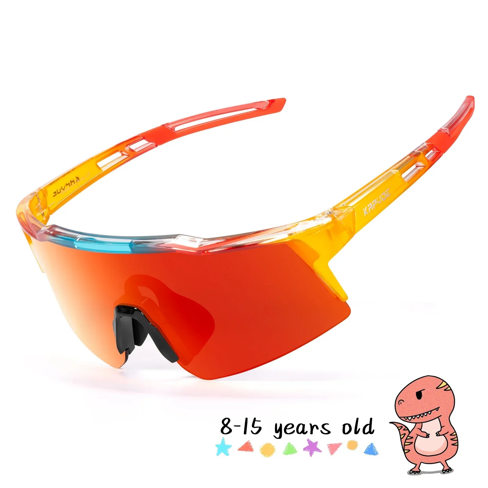 Kapvoe enfants cyclisme lunettes de soleil âgé 8-15 Baseball course enfants lunettes UV400 sport équitation vélo lunettes