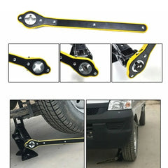 Clé à cliquet pour cric de voiture, ciseaux de voiture permettant d'économiser du travail, clé à cliquet pour pneu, clé à cosse de roue, outil de réparation manuel en acier à haute teneur en carbone