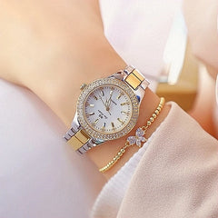 Mode décontracté femmes montre élégante marque de luxe bracelet en acier inoxydable Quartz robe montres pour femme cadeaux