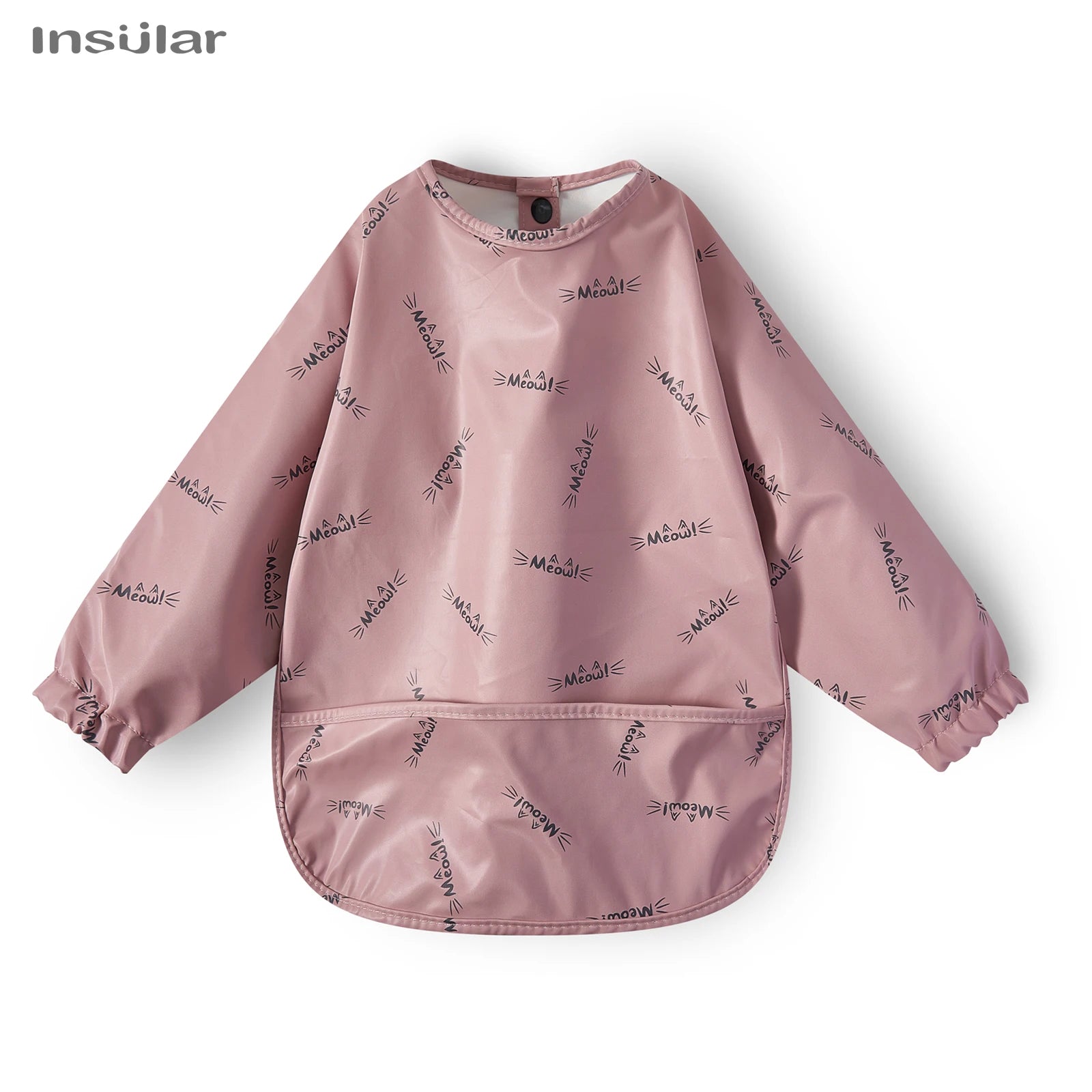 Nouveau bavoir bébé avec poche pour accessoires d'alimentation bavoirs pour enfants imperméable à manches longues bavoirs tabliers à manches longues