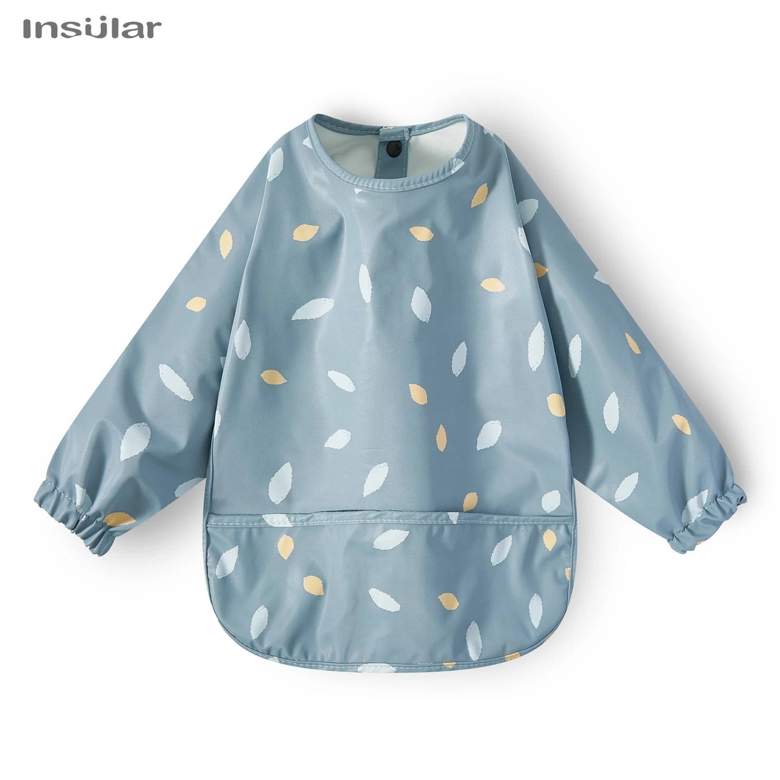 Nouveau bavoir bébé avec poche pour accessoires d'alimentation bavoirs pour enfants imperméable à manches longues bavoirs tabliers à manches longues