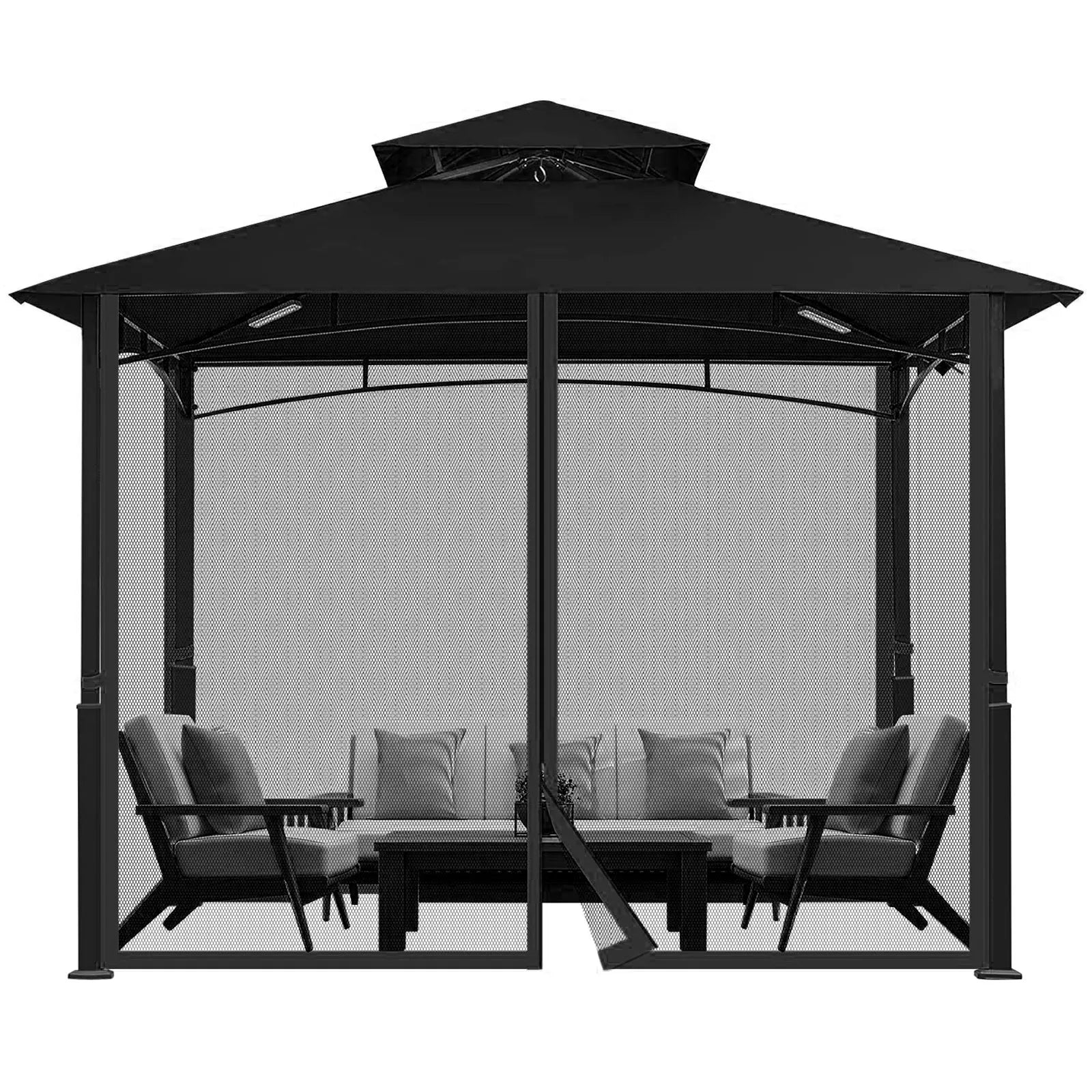 Mosquito Net with Zipper for Garden, Mosquito Net Curtain for Gazebo, Outdoor