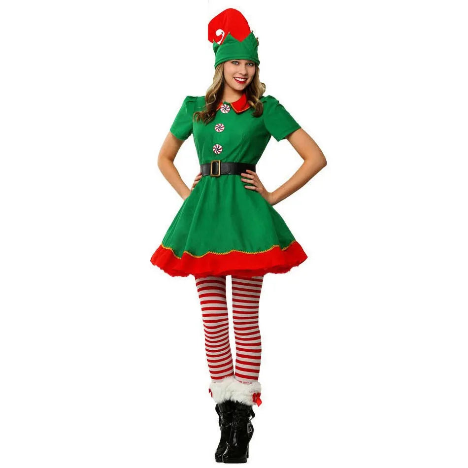 Ensemble de vêtements de Noël pour enfants et adultes, chapeau en Y, ceinture, vêtements de Noël pour enfants, tenue d'anniversaire pour bébé garçon et fille, costume d'elfes