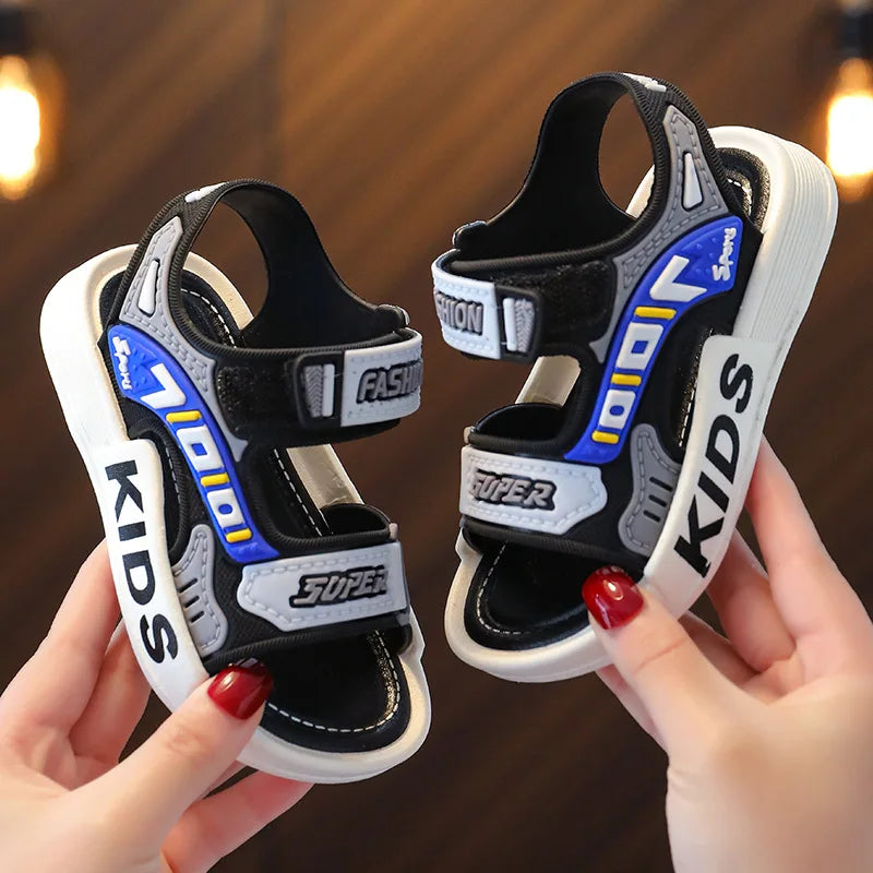 Sandalias 23 garçon mode enfant sandales été enfants baskets anti-dérapant semelle souple chaussures de plage décontractées enfant chaussures zapatos niña