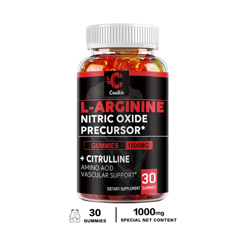 Supplément L-Arginine - Renforce les muscles et soutient le flux sanguin, la circulation, la livraison et le pompage des nutriments