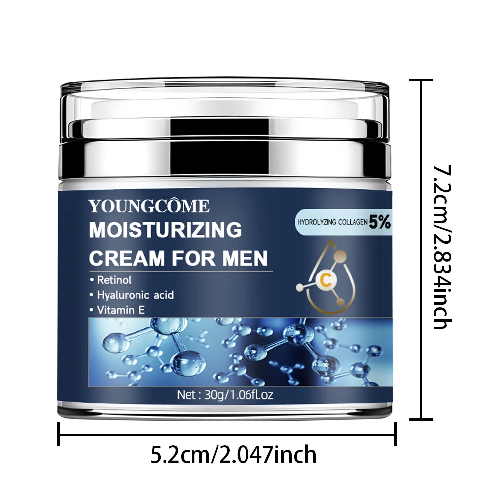 Crème hydratante au collagène pour hommes au rétinol et vitamines, réparation Anti-rides, estompe les ridules, soin du visage à l'acide hyaluronique