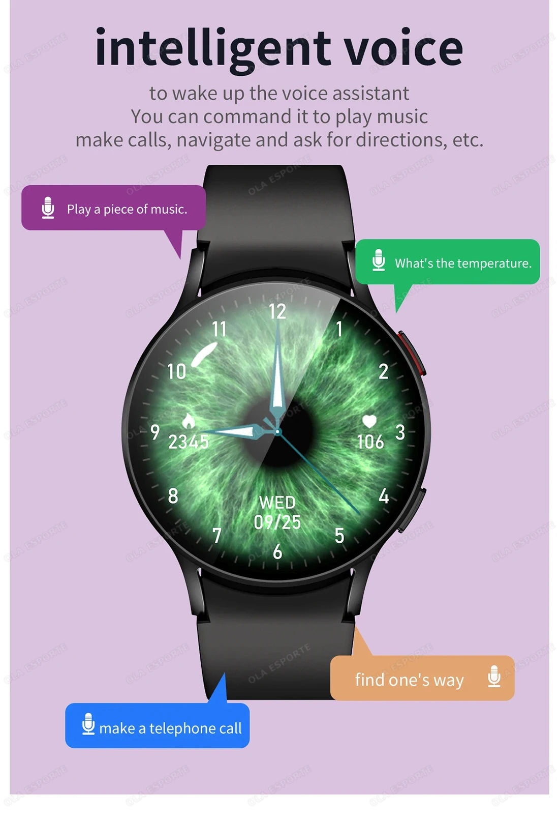 Smartwatch femmes montre 6 surveillance de la santé montre étanche Assistant vocal Bluetooth appel montre intelligente 2025 nouveau