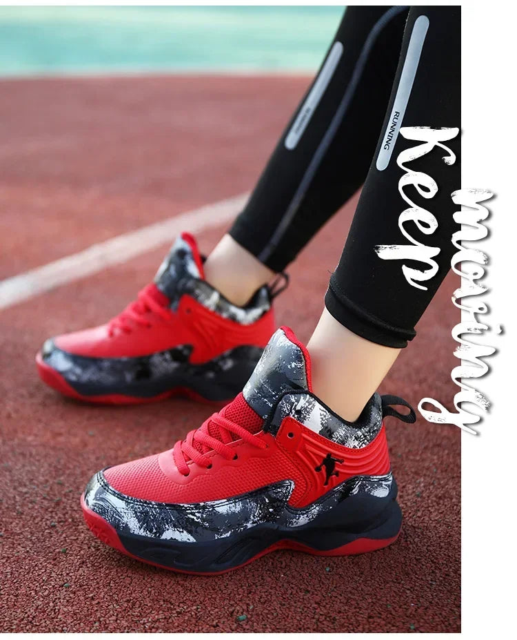 2025 chaussures de Basket-ball pour enfants baskets nouveaux garçons marque semelle épaisse antidérapant enfants chaussures de sport enfant garçon Basket formateur chaussures
