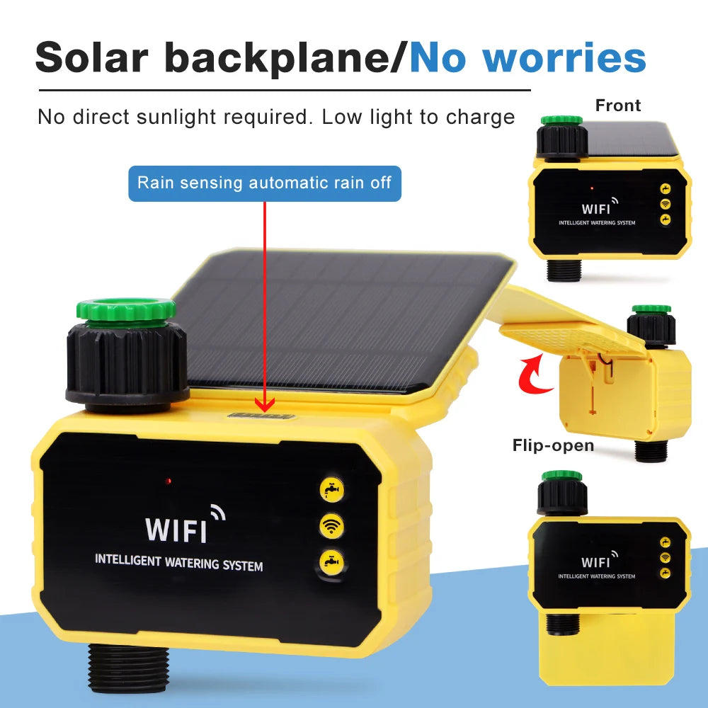Solar Irrigation Synchronization Controller, Smart Existing System for Garden, Valve with Rain Sensor, WIFI