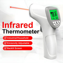 Thermomètre infrarouge numérique pyromètre extérieur Laser compteur haute température thermomètres de cuisine alimentaire ajuster le compteur de chaleur