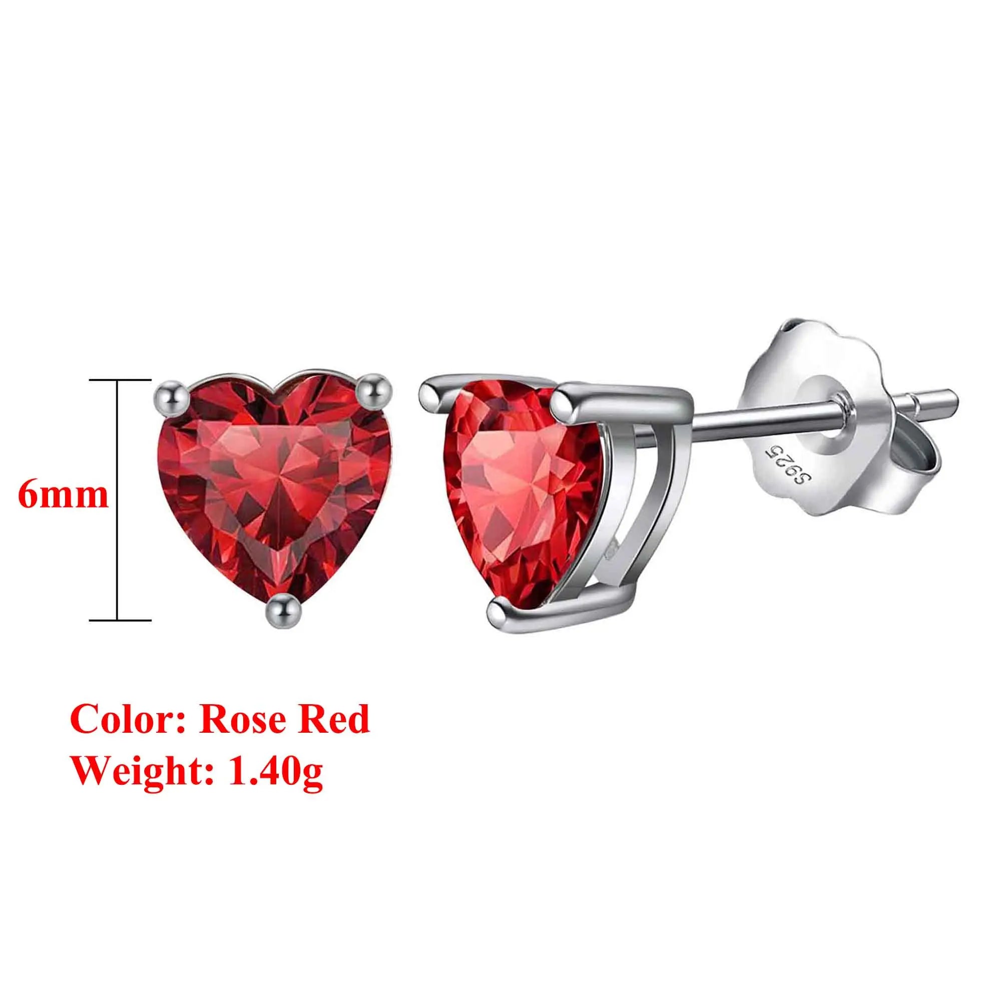 Effie Queen 925 boucles d'oreilles en argent Sterling pierre de naissance pour femmes AAA Zircon cubique 12 couleurs boucles d'oreilles mode fille bijoux SE84