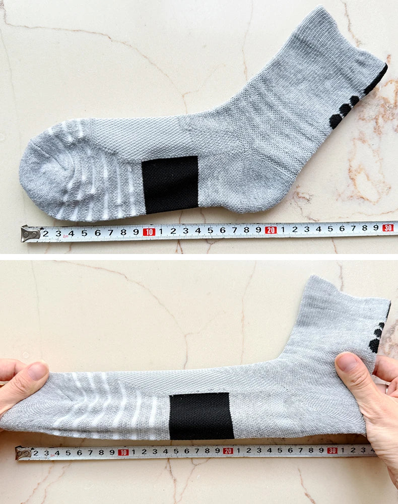 1/3 pairs of men's non-slip football socks, cotton socks, short and long tube, breathable and deodorizing sports socks, sizes 39-45