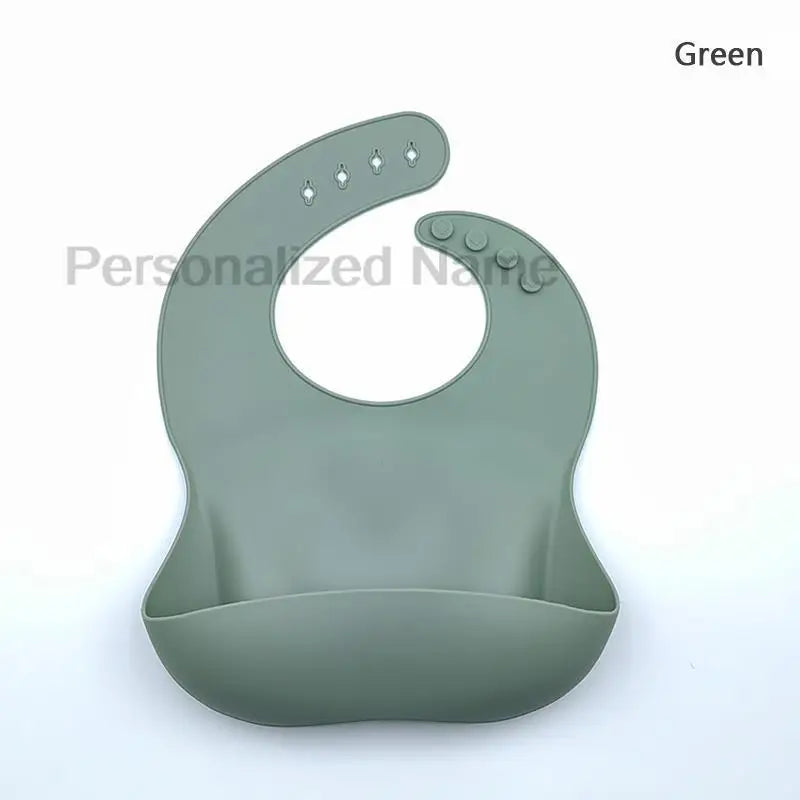 Bavoir en Silicone pour bébé et enfant en bas âge, imperméable, souple, avec poche de chargement, pour garçons et filles, Logo personnalisé gratuit