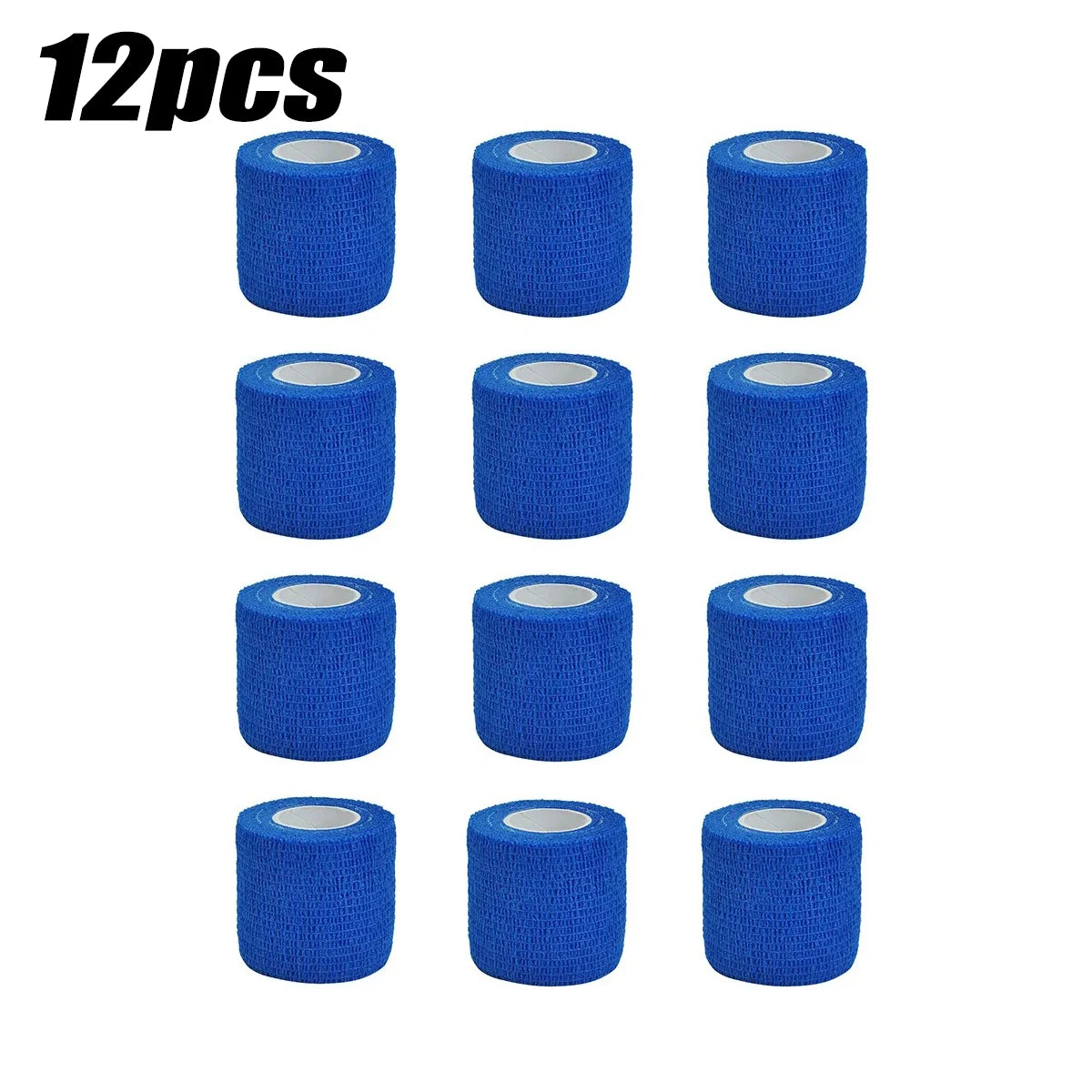 Bandage élastique auto-adhésif de sport bleu de 4.8 mètres, bandage de sport respirant pour poignet et cheville