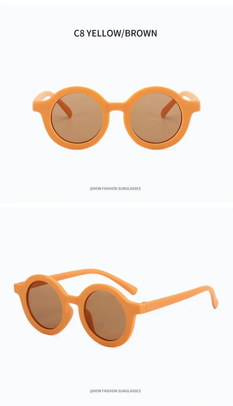 Lunettes de soleil tendance pour enfants de 1 à 8 ans, verres dépoli et décoratifs