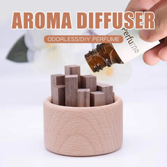 Diffuseur d'arôme en bois sans parfum, accessoires pour la maison, décoration de chambre, ornements en bois, aromathérapie, voiture, étiquettes d'air, décorations