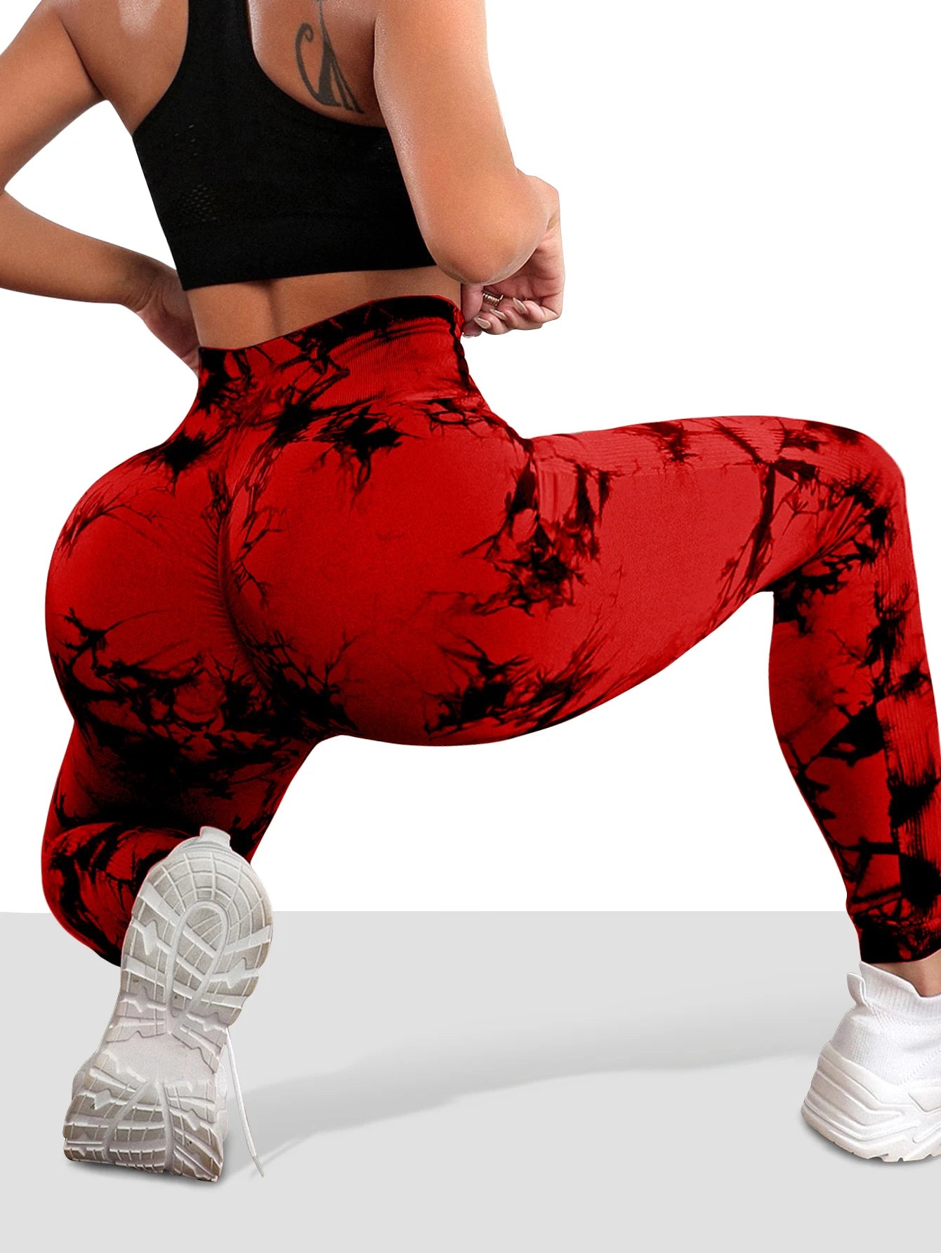 Pantalon de Yoga sans couture pour femmes, teinture par nouage, taille haute, doux et confortable, vêtements de sport, Leggings d'entraînement, collants