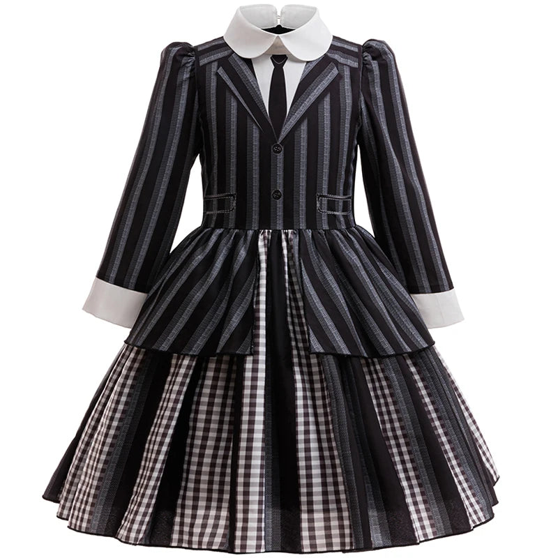Robe de princesse pour filles, uniforme d'université élégant, costume de cosplay d'halloween pour filles de 4 à 12 ans, robe de bal de remise de diplôme, robes de fête pour filles