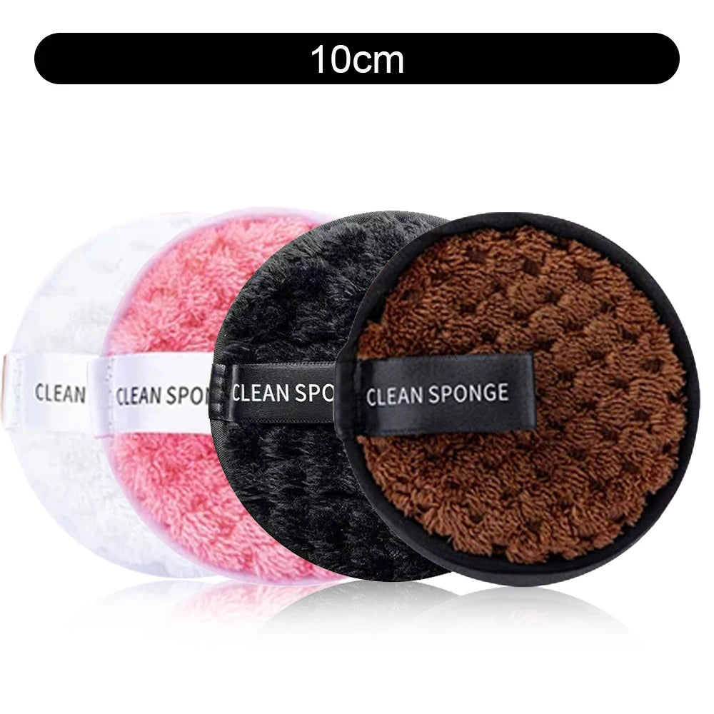 Tampon de coton en microfibre démaquillant, cosmétiques, serviette de maquillage lavable, éponge de nettoyage, outil de soins de la peau, gant de toilette, 1/4 pièces
