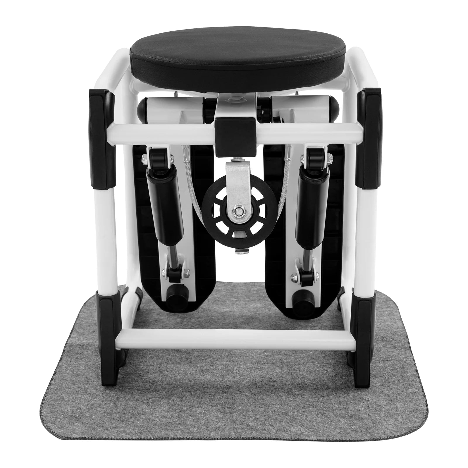 Stepper multifonction avec siège, bandes de résistance et tapis antidérapant, Stepper d'exercice avec affichage LED, équipement d'entraînement à domicile