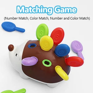 Jouets sensoriels hérisson pour tout-petits, jouets à motricité Fine Montessori, jouets éducatifs de voyage sensoriels pour bébés âgés de 1 2 3 4 ans
