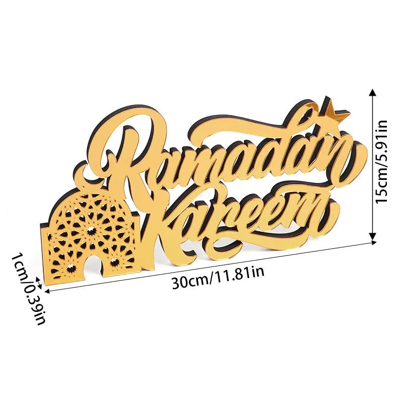 Ornement acrylique du Ramadan Mubarak 2025 Eid Mubarak Ramadan Kareem, décoration pour la maison, décor de fête musulmane islamique, cadeau Eid Al Adha