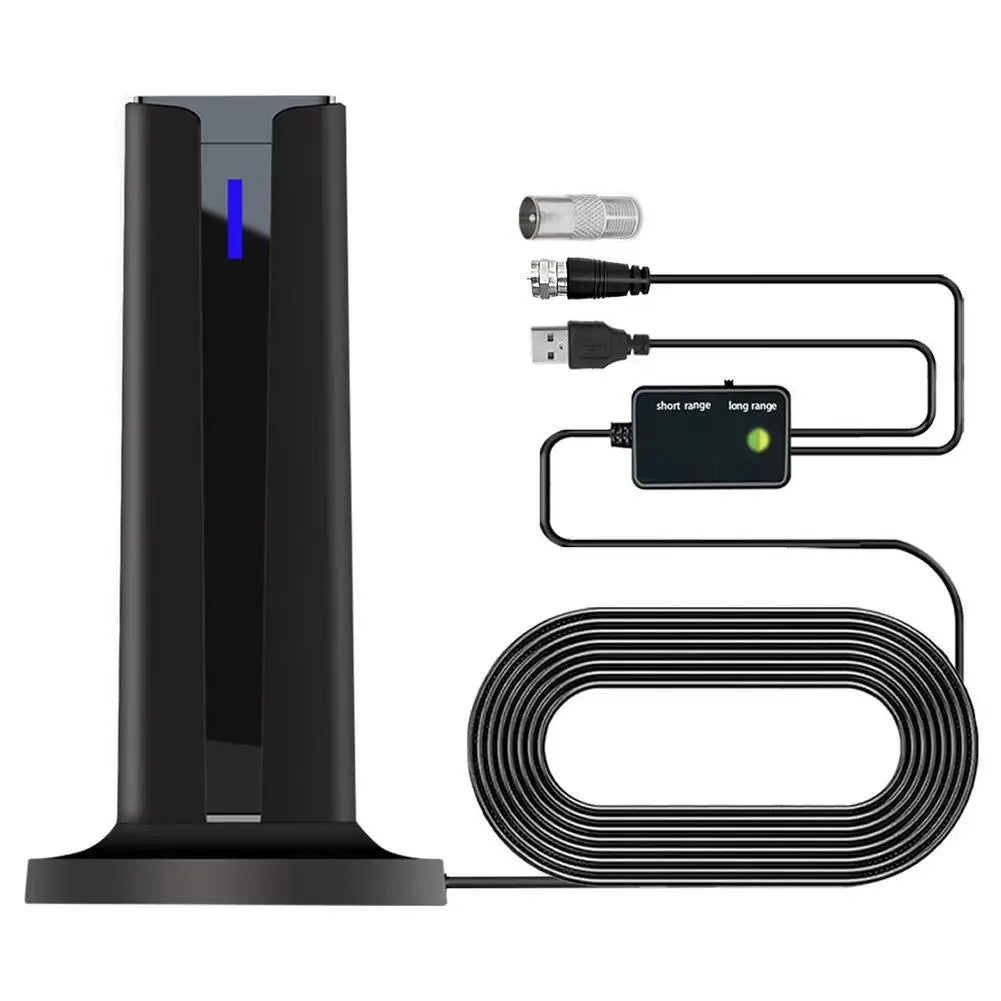 Antenne de télévision numérique pour Smart TV antenne de télévision intérieure antenne HDTV de réception longue portée prend en charge 4K 1080p avec Base de bâton