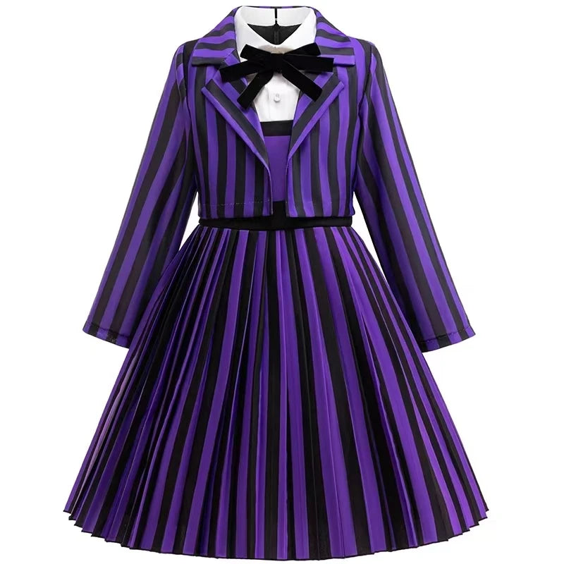 Girls' princess dress, elegant college uniform, Halloween cosplay costume for girls ages 4-12, graduation ball gown, party dresses for girls