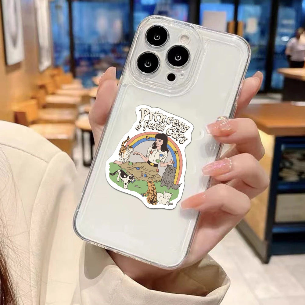 50 Pieces Creative Humorous Retro Decorative Stickers Phone Case DIY Decoration Notebook Water Cup Phone Case Custom Stickers