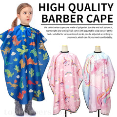 Cape de coiffure pour enfants, dessin animé mignon, robe de coiffure, salon de coiffure, tissu de coiffeur pour enfants